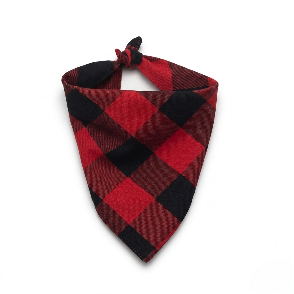 Classic Plaid Pet Bandana Set